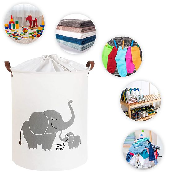 Toy Basket - Elephants
