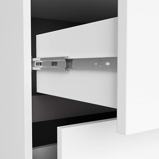 BATHROOM CABINET UNDER SINK WITH HOLES VAMI W90 UM 2SZ 2P WHITE / GRAPHITE GRAY