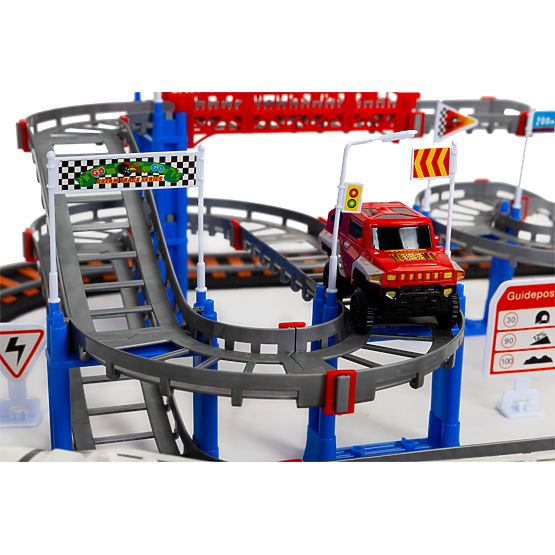 Battery-Powered Train and Car with Two Tracks City 108 Elements