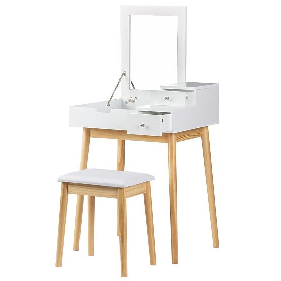 Beauty table with mirror