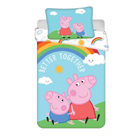 Bed linen Peppa Pig 100 x 135 cm + 40 x 60 cm