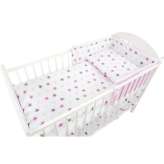 Bed linen set 135 x 100 cm Stars - pink