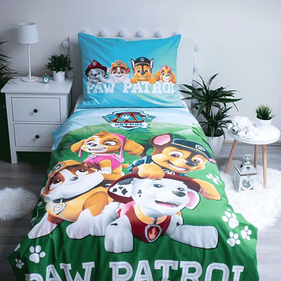 Bed linen with a luminous effect Paw Patrol 140 x 200 cm + 70 x 90 cm