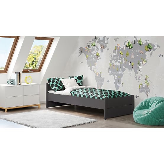 Bed MARCEL 200x90 Grey with Drawer