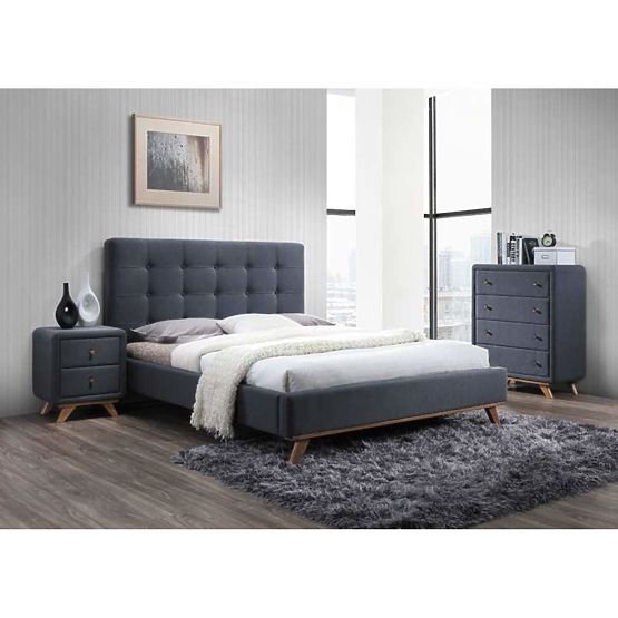 Bed MELISSA 160x200cm grey