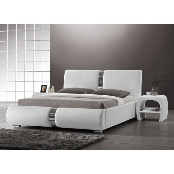 Bed TOKYO 180x200cm white / chrome