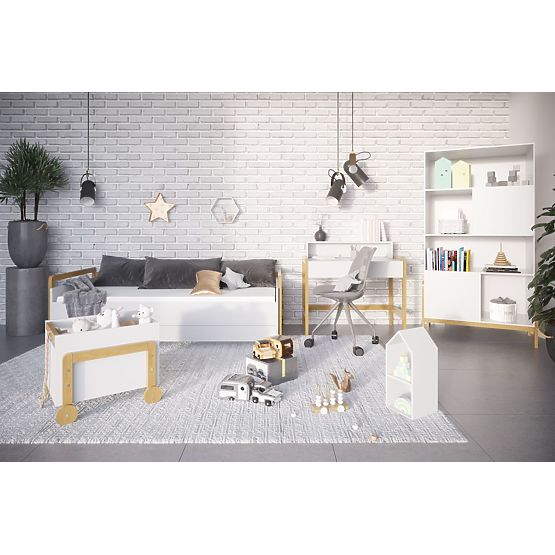 Bed with Backrest Viktor 180 x 80 - White