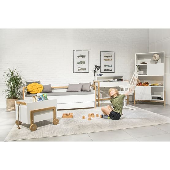 Bed with Backrest Viktor 180 x 80 - White