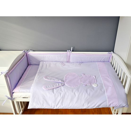Bedding set for children 2-piece bunny - purple