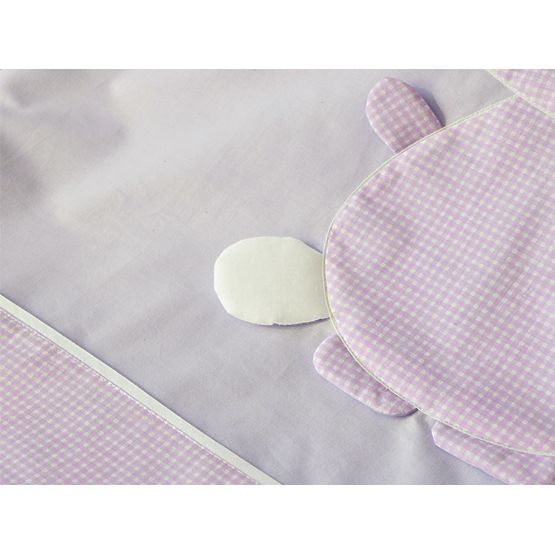 Bedding set for children 2-piece bunny - purple