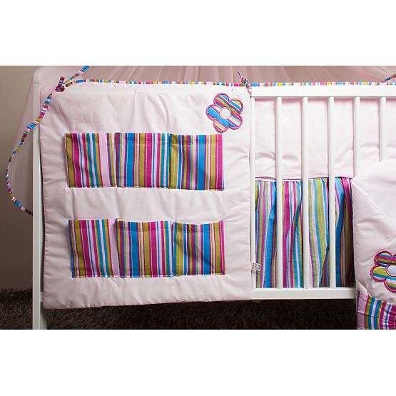 bedding set for cribs 120x90 cm Flowers pink