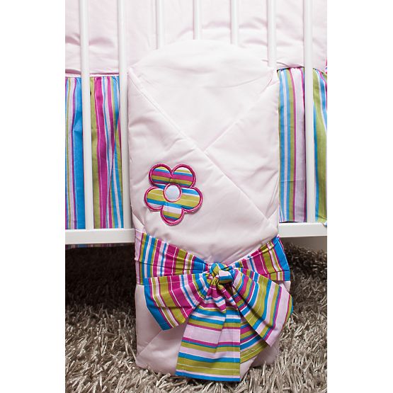 bedding set for cribs 120x90 cm Flowers pink