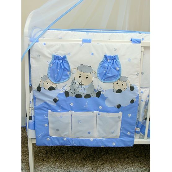 Bedding set for cribs 120x90cm Lamb - blue