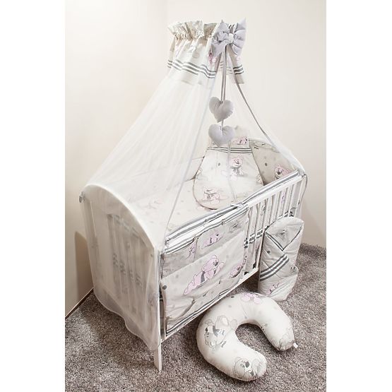 Cot bedding set 120x90cm Dreamer gray