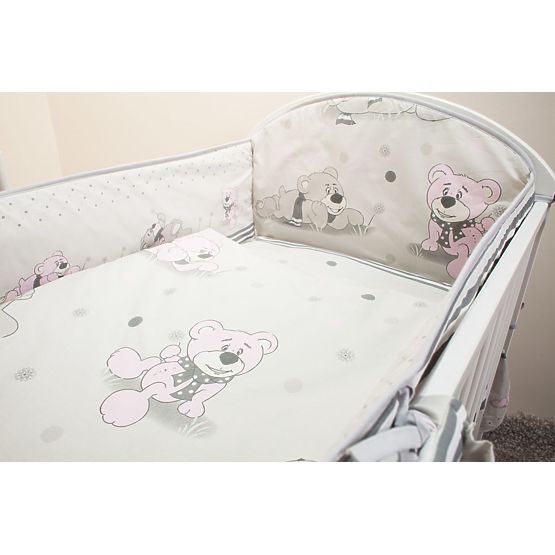 Cot bedding set 120x90cm Dreamer gray