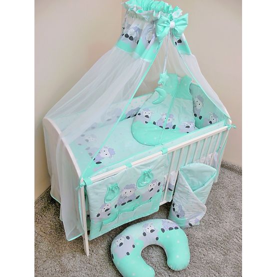 Bedding set to cribs 135x100 cm Lamb mint