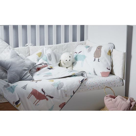 Bedding with filling In the woods
