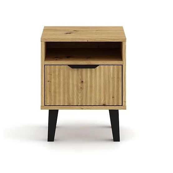 Bedside Table Scandi 1S SLIM ARTISAN OAK