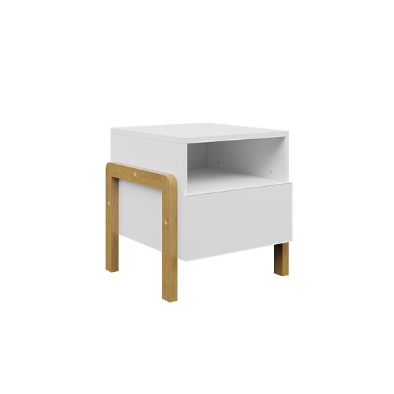 Bedside table Viktor - white