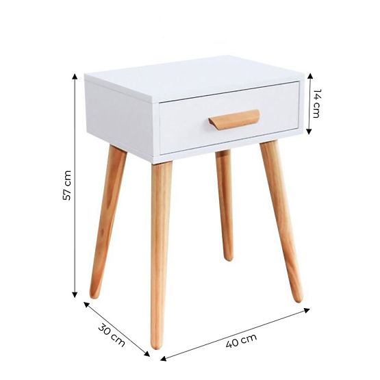 Bedside table with drawer LANA