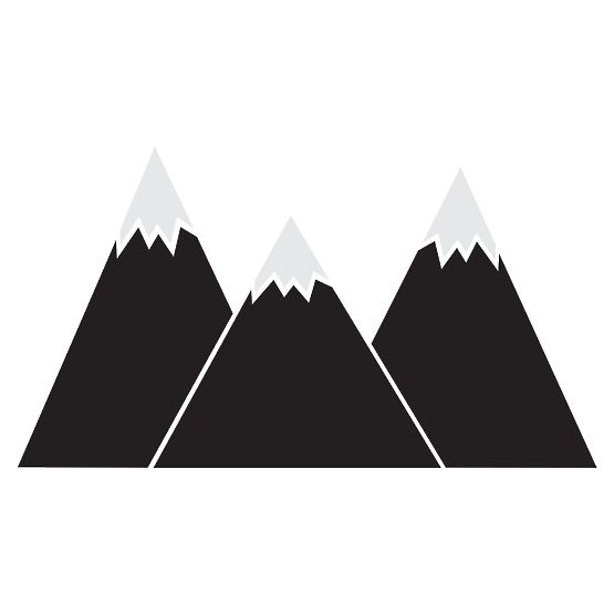 Behind bed decoration DEKORNIK - Mountains black