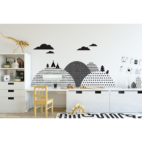 Behind the bed decoration DEKORNIK - Mountains Scandinavian
