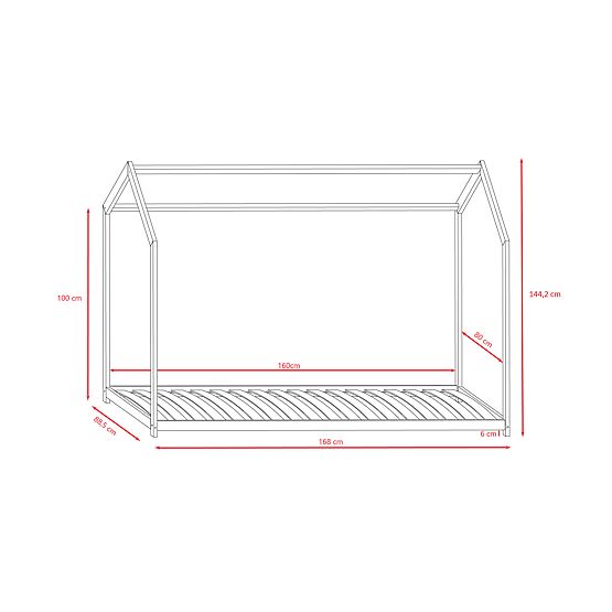Children's House Bed Bella - White