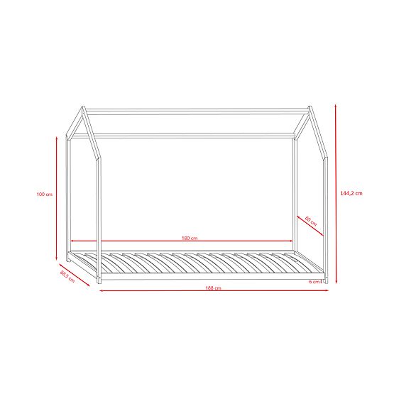 Children's House Bed Bella - White