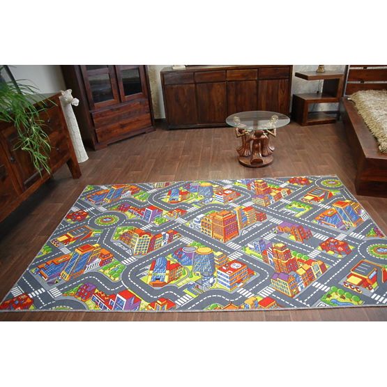 Children's carpet BIG CITY - gray