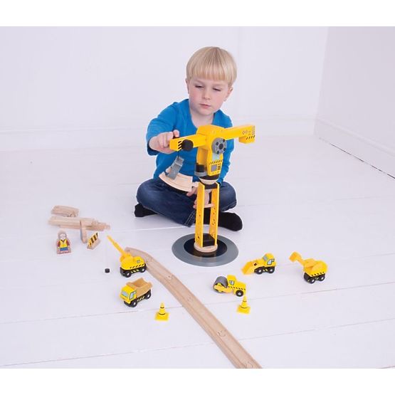Big construction set with crane