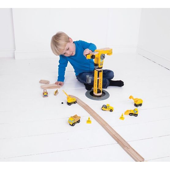 Big construction set with crane