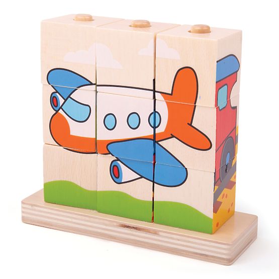 Bigjigs Baby Snap-on blocks means of transport