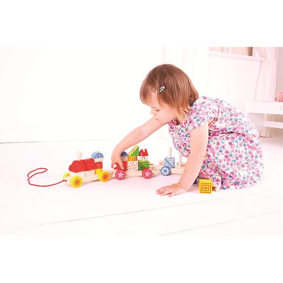 Bigjigs Baby Wooden Stacking Train