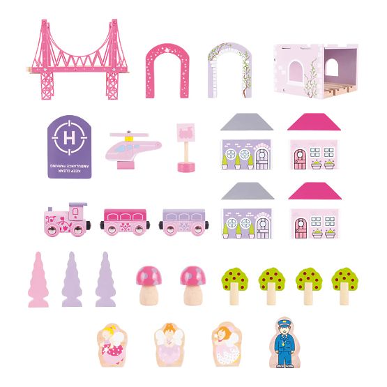 Bigjigs Rail Big wooden princess train track