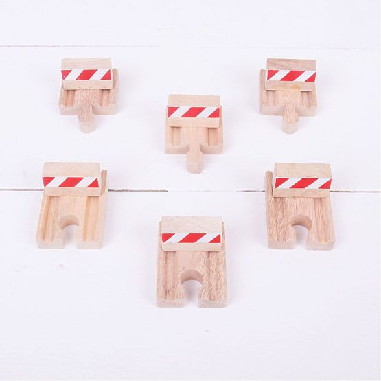 Bigjigs Rail Bumpers 6 pcs