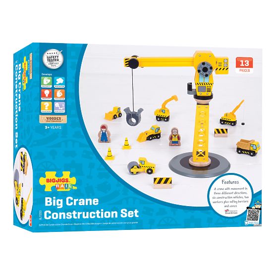 Bigjigs Rail Crane and construction machinery