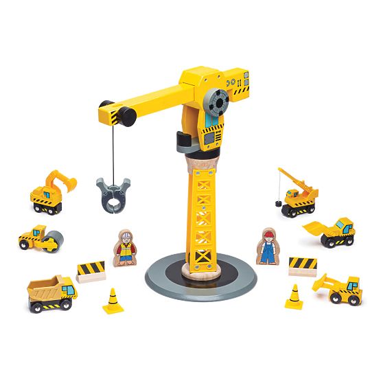 Bigjigs Rail Crane and construction machinery