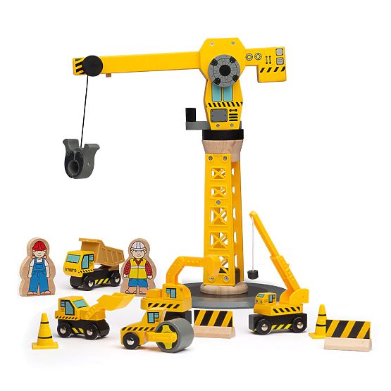 Bigjigs Rail Crane and construction machinery