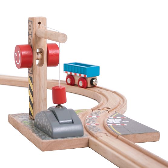 Bigjigs Rail Crane with gravel
