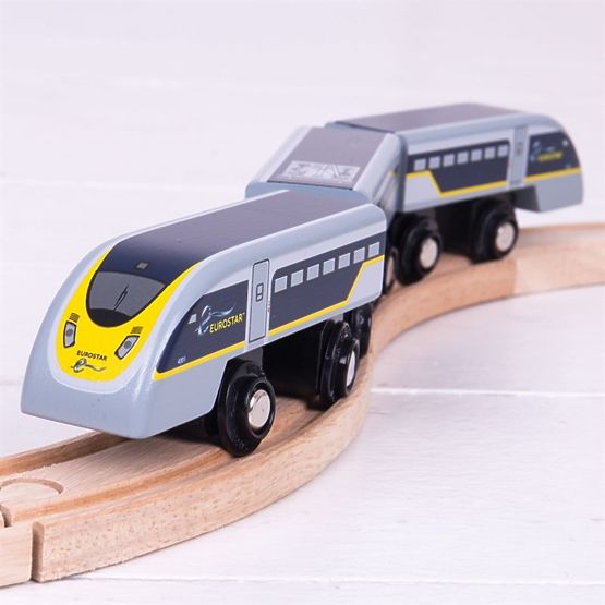 Bigjigs Rail Express Eurostar E320 + 3 rails