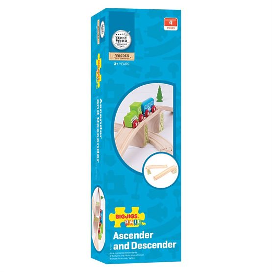 Bigjigs Rail Overpass tracks with pillars 2 pcs