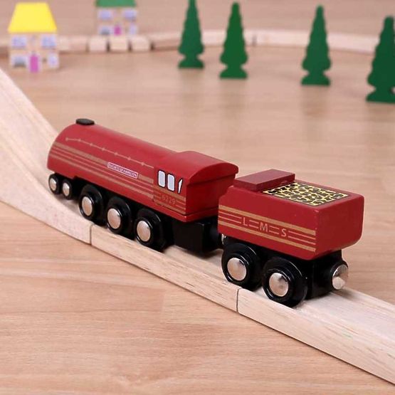 Bigjigs Rail replica locomotive Duchess of Hamilton + 3 tracks