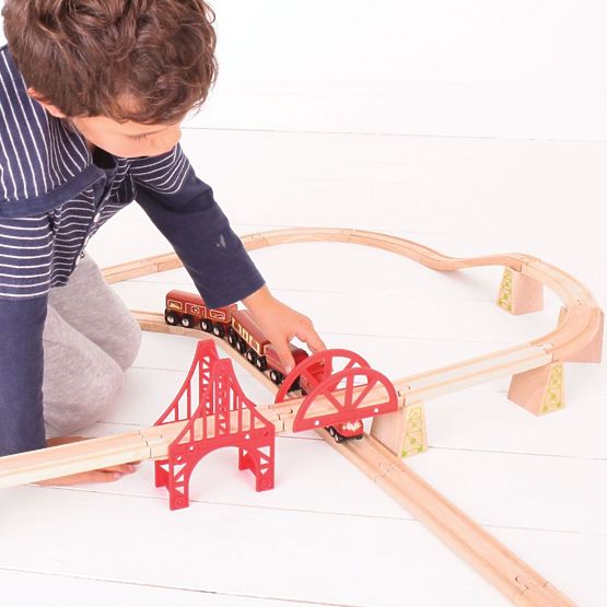 Bigjigs Rail replica locomotive Duchess of Hamilton + 3 tracks
