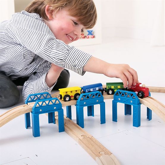 Bigjigs Rail Wooden rails set bridge construction