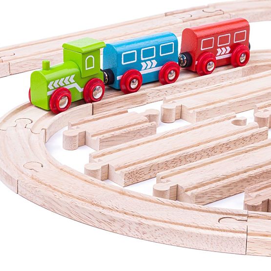 Bigjigs Rail Wooden rails set of 24 parts