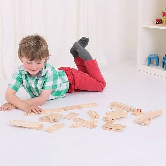 Bigjigs Rail Wooden Tracks Set 25 Pieces