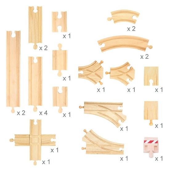 Bigjigs Rail Wooden Tracks Set 25 Pieces
