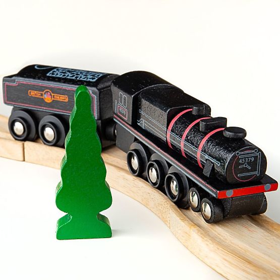 Bigjigs Rail Wooden replica of the Black 5 engine locomotive
