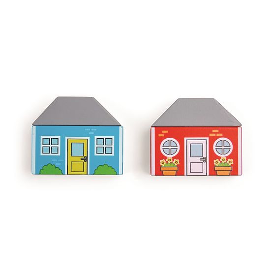 Bigjigs Rail Wooden train track with country road 80 parts
