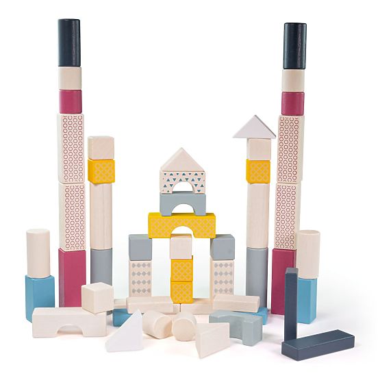 Bigjigs Toys Bucket with 50 Blocks